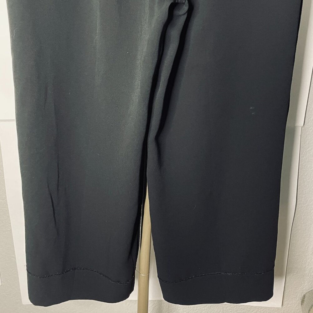 Saks Fifth Avenue Black Wide Leg Crop Pants Size 8 - Picture 5 of 12